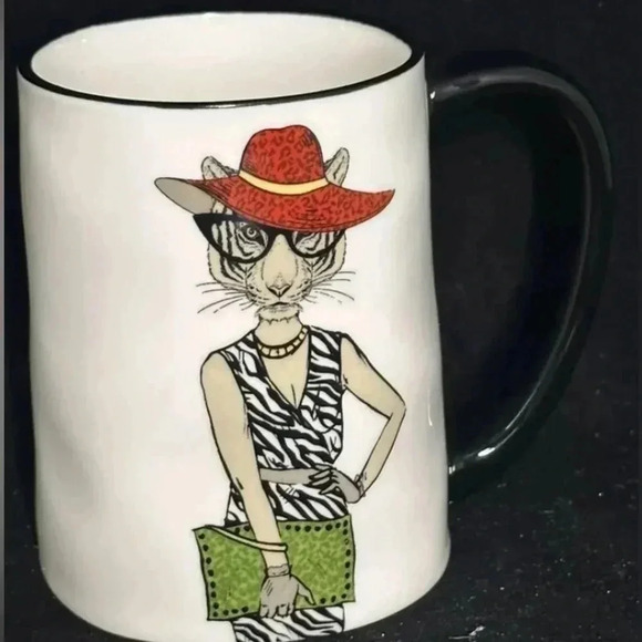 Other - Signature Housewares Hipster, Shopaholic Tiger, 16oz Coffee, Tea Mug Cup